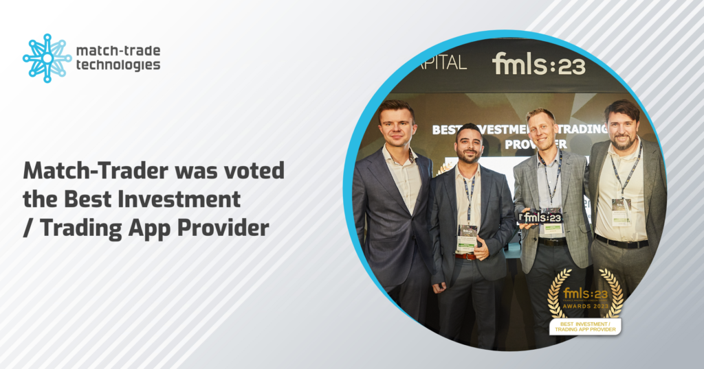 Match-Trader wins the Best Investment / Trading App award during the Finance Magnates London Summit 2023