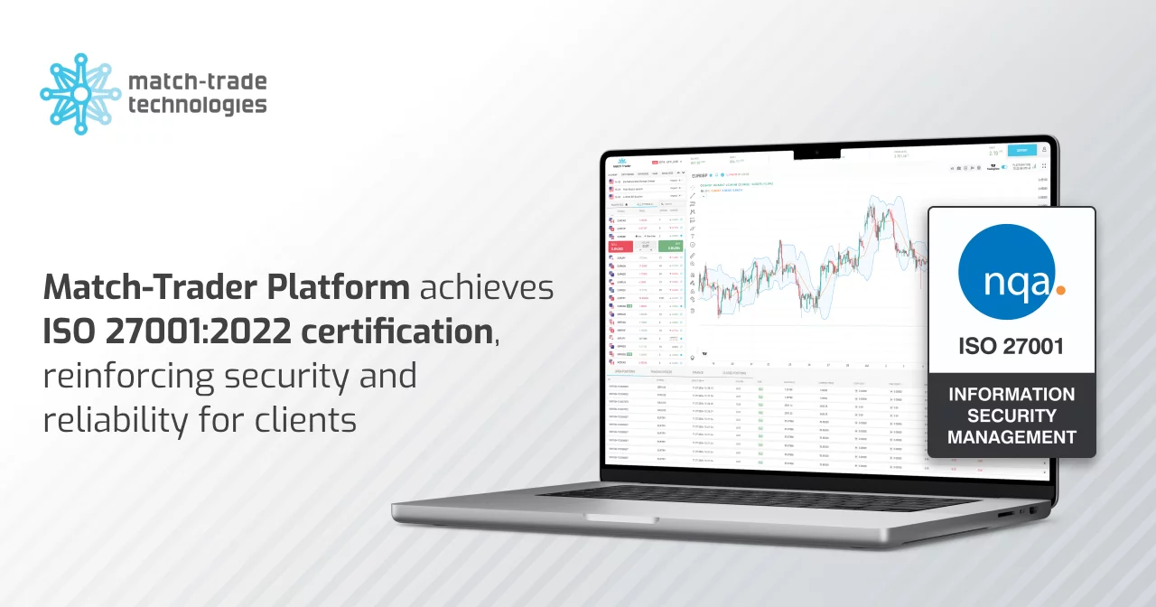 La plataforma Match-Trader obtiene la certificación ISO 27001:2022, lo que refuerza la seguridad y la confiabilidad para los clientes