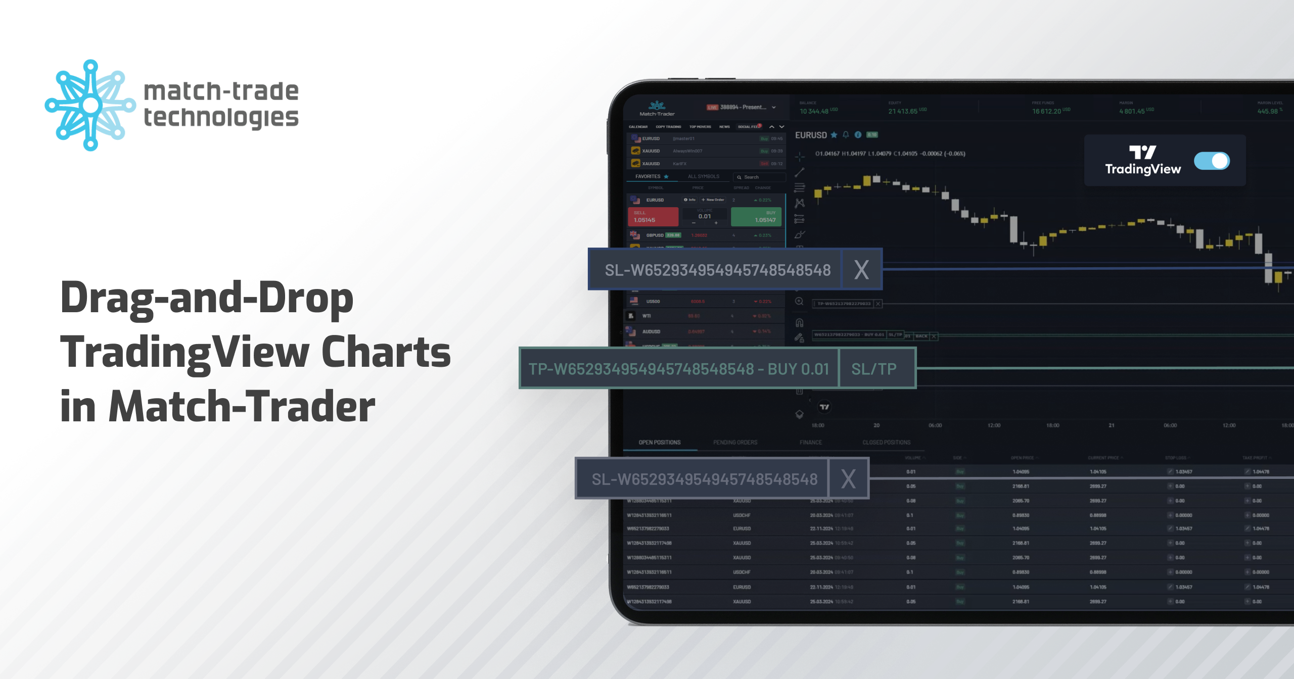 Match-Trade November Release: Drag-and-Drop TradingView Charts in Match-Trader