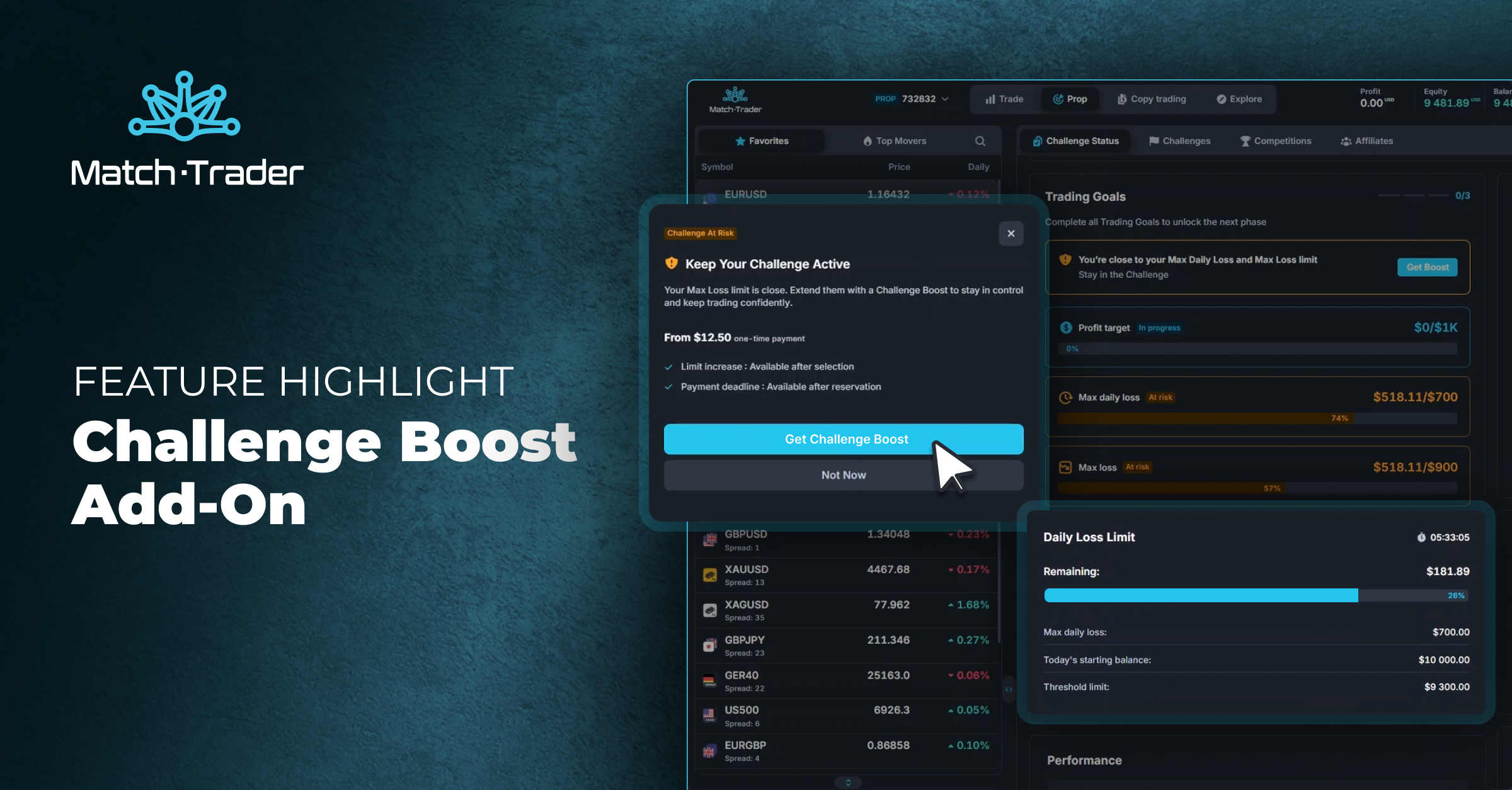 Match-Trader January Release: Prop Challenge Boost Add-On